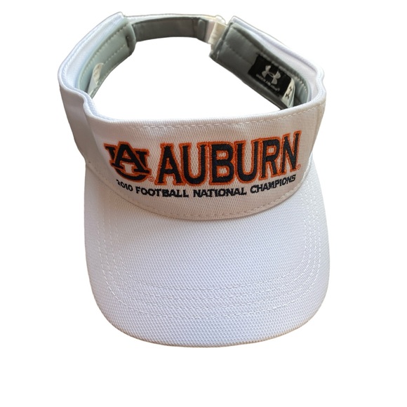 Under Armour Other - Under Armour White Auburn Tigers Performance Adjustable 2010 Championship Visor
